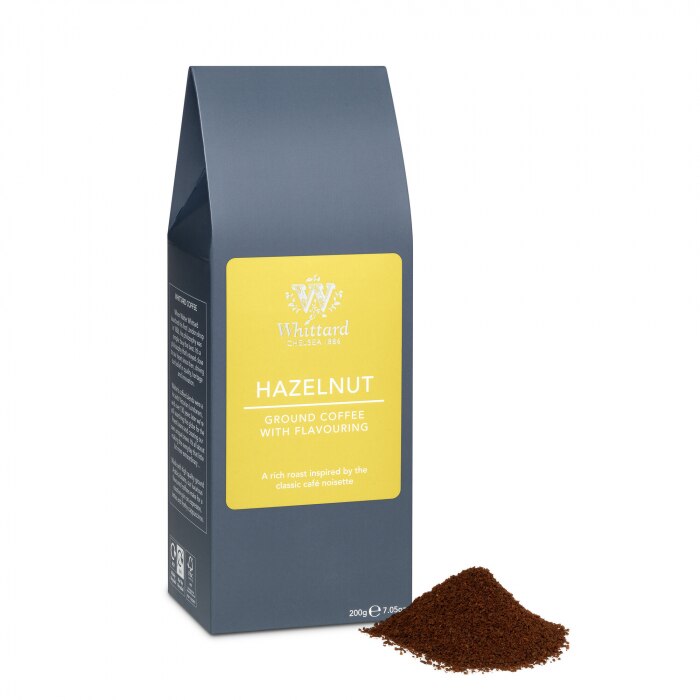 Cafea macinata Hazelnut Whittard of Chelsea, Aroma de alune, 200 g