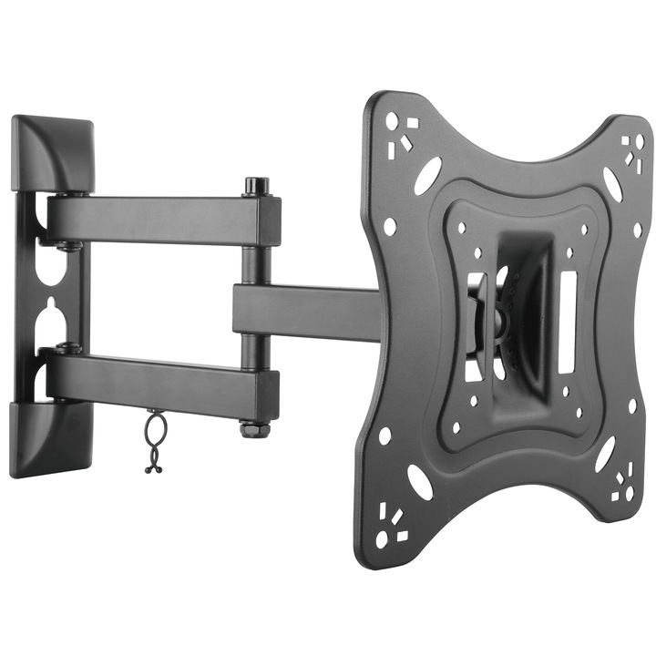 Suport TV de perete A+ SPB5123, reglabil, 23"-43" (60cm-108cm), Negru