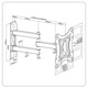 Suport TV de perete A+ SPB5123, reglabil, 23"-43" (60cm-108cm), Negru