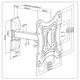 Suport TV de perete A+ SPB5121, reglabil, 23"-43" (60cm-108cm), Negru