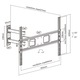 Suport TV de perete A+ SPB5263, reglabil, 37"-70" (93cm-177cm), Negru