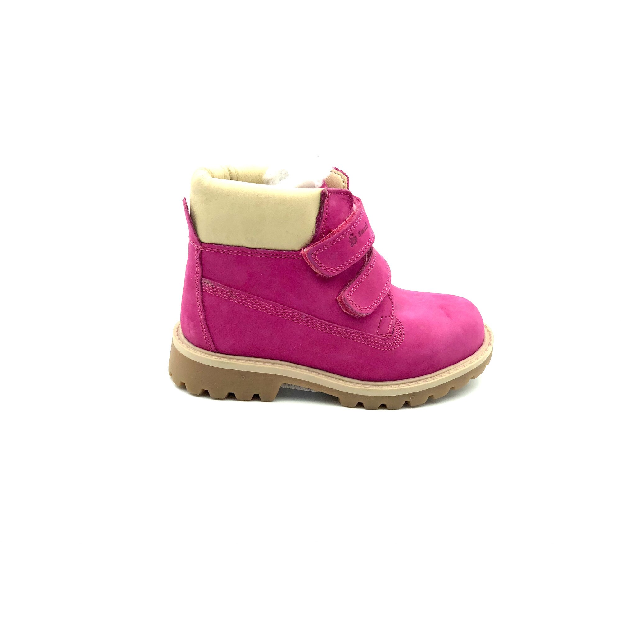 Ghete copii Sibel Bebe EVO965, ortopedice, imblanite, piele intoarsa, Roz aprins