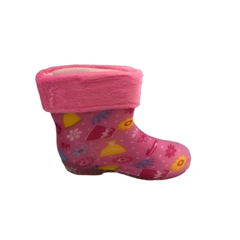 Cizme cauciuc scurte Princess 10325, Roz Cizme cauciuc scurte Princess 10325, Roz