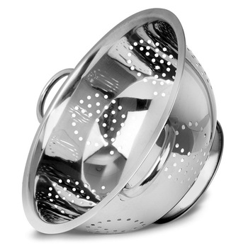 Bol tip strecuratoare, Otel, 24 cm, Argintiu Bol tip strecuratoare, Otel, 24 cm, Argintiu