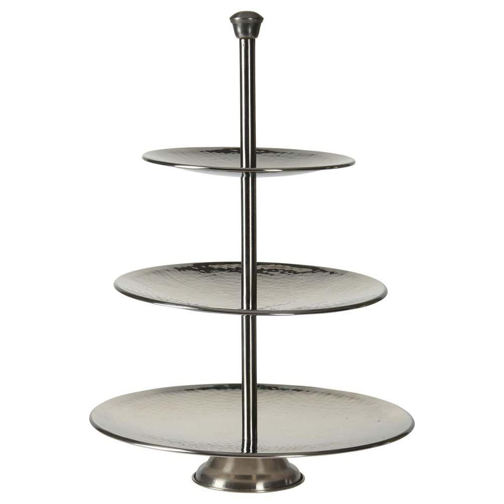 Tava pentru prajituri cu 3 nivele Excellent Houseware, Otel, Negru