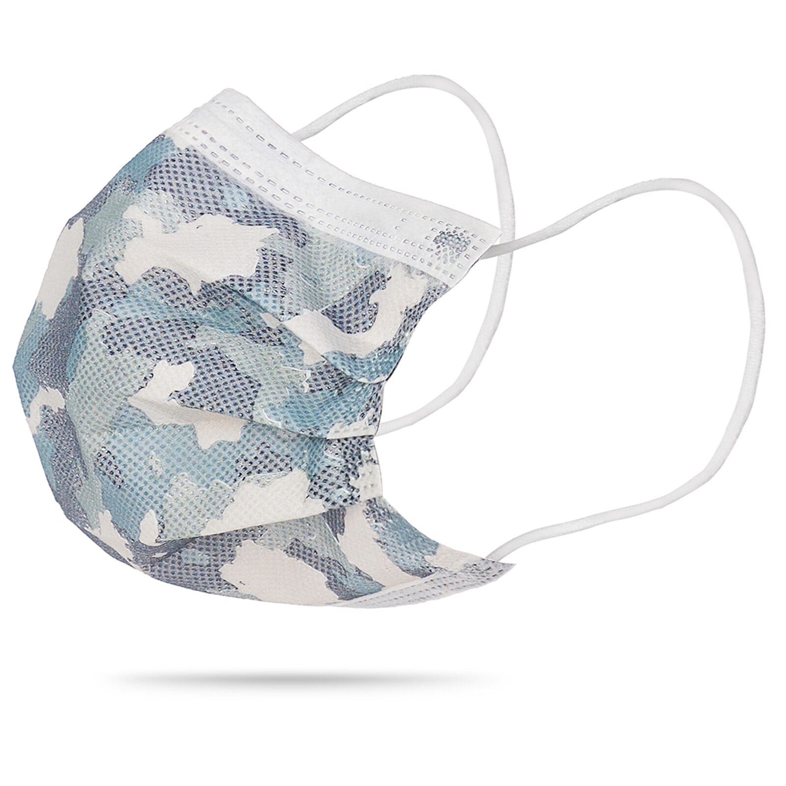 Set 50 bucati Masti faciale, medicale, de unica folosinta, nesterile, pentru adulti, Tip II, model Camuflaj