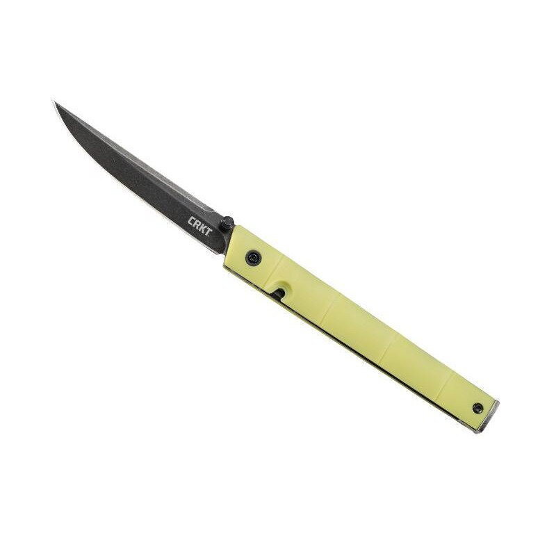 Briceag Ceo Bamboo, CRKT, Lama din otel inoxidabil, 11.5 cm, Galben