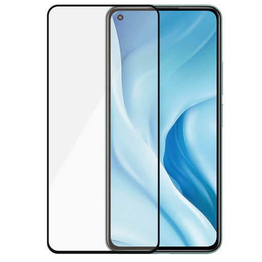 Folie de sticla antibacteriana pentru Panzerglass Case Friendly E2E Xiaomi Mi 11 Lite, cadru negru