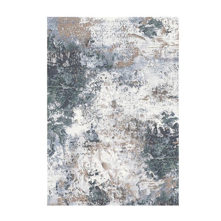 Covor Laguna, alb/gri, polipropilena, 200 x 290 cm