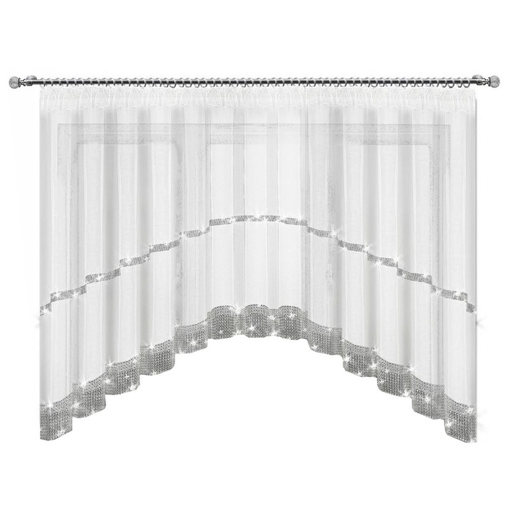 Perdea Livorno, Alb, 300 x 150 cm