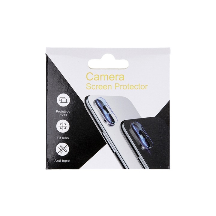 Folie protectie camera compatibila cu Apple iPhone 13 Pro Max, sticla securizata, Transparent, TLF-BBL3241