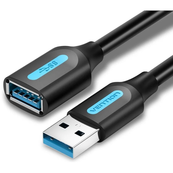 Vention USB-A 3.0/M -> USB-A 3.0/F, (hosszabbító, PVC), 3m, kábel