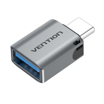 Adaptor Vention, USB Mama to USB-C, Aluminiu, Gri Adaptor Vention, USB Mama to USB-C, Aluminiu, Gri