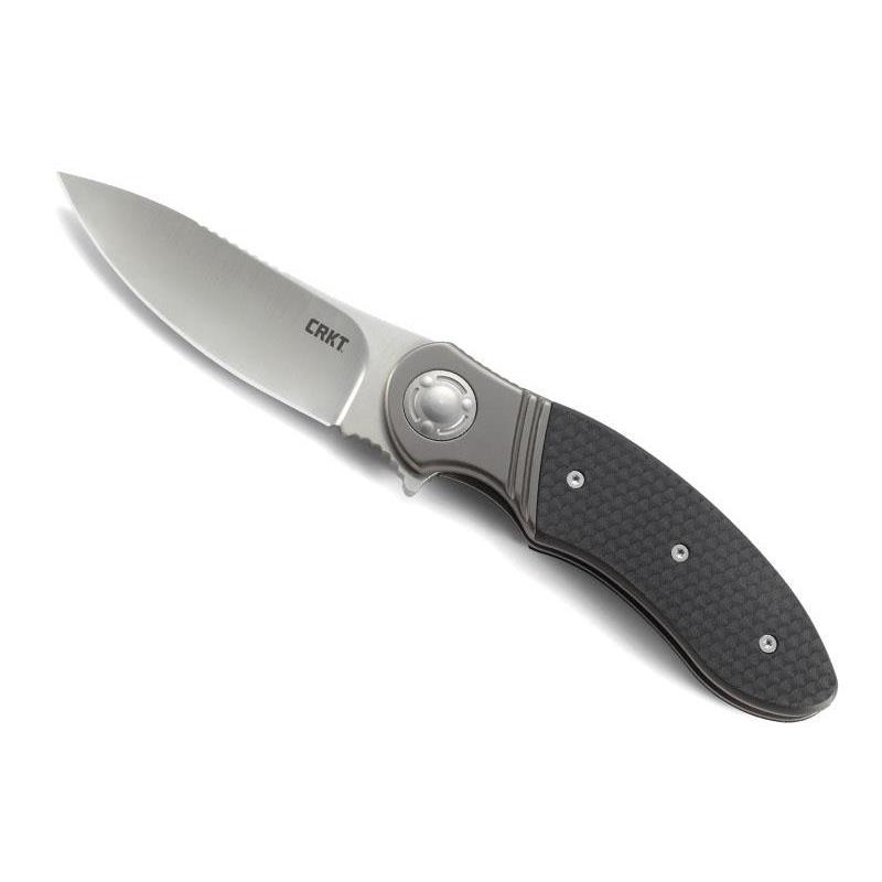 Cutit CRKT, Helical, Otel/Inox/Fibra de carbon, 11.5 cm, Argintiu/Negru