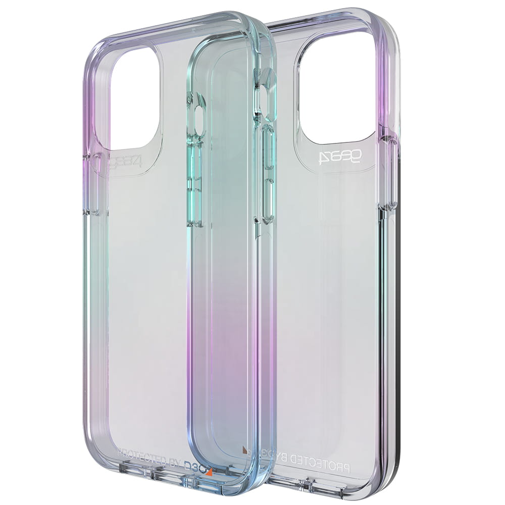 Husa de protectie Gear4 Crystal Palace Iridescent pentru iPhone 12 Mini, Policarbonat, Transparent