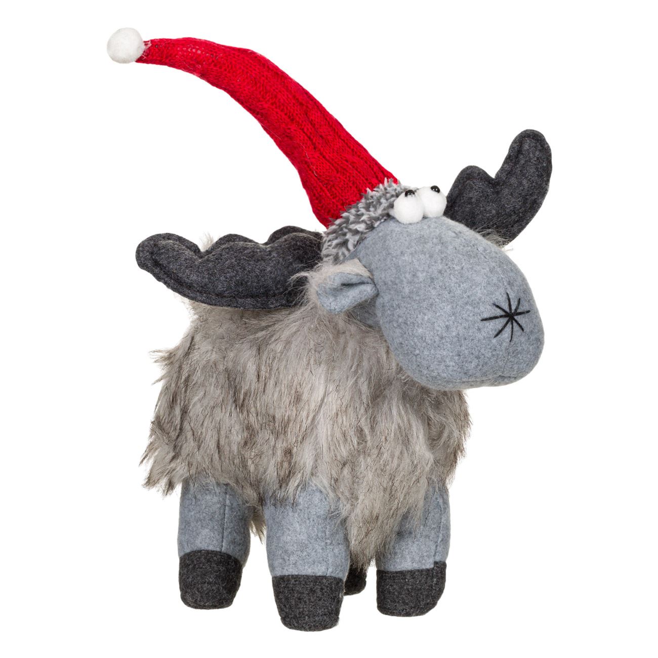Figurina decorativa, Zola®, ideala pentru sarbatori, Ren gri, 41 cm