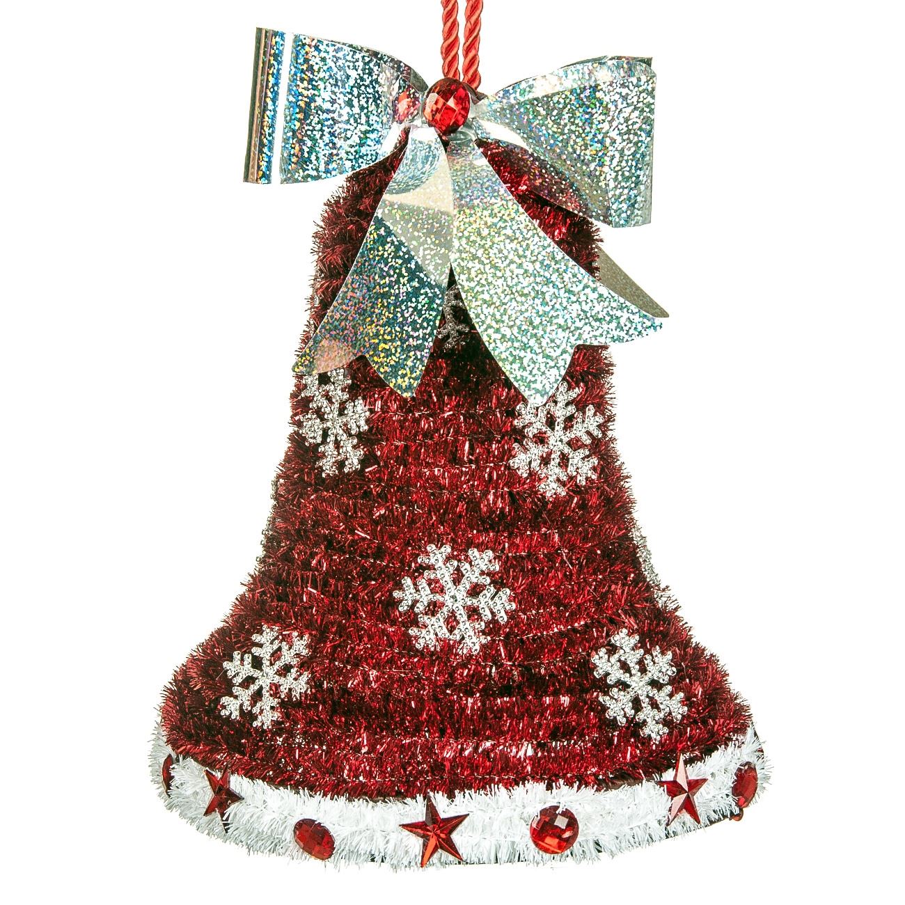 Decoratiune de Craciun, Zola®, model clopotel rosu, 26 cm