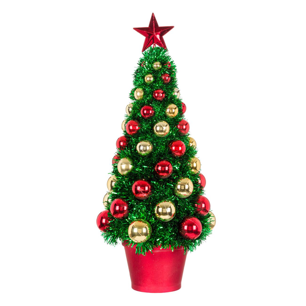 Decoratiune de Craciun, Zola®, model bradut cu globulete, 38 cm