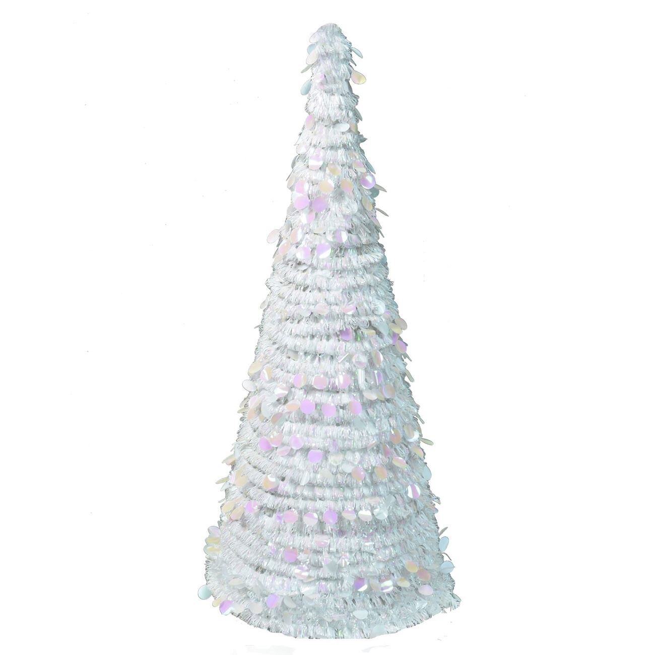 Decoratiune de Craciun, Zola®, model bradut alb, 46 cm
