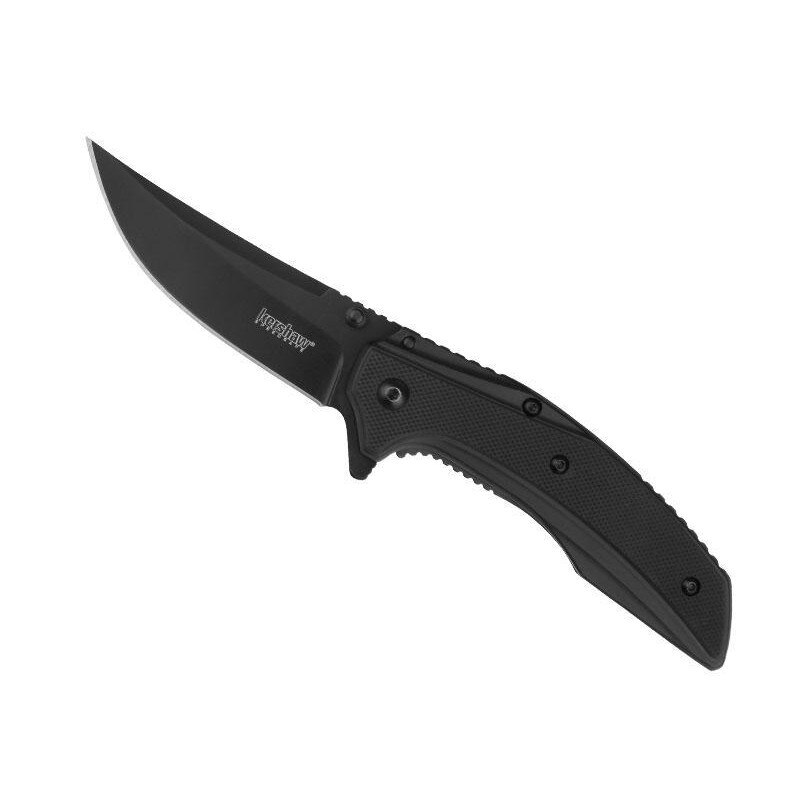 Briceag Outright KS_9320BLK, Kershaw, Lama din otel inoxidabil, 11 cm, Negru