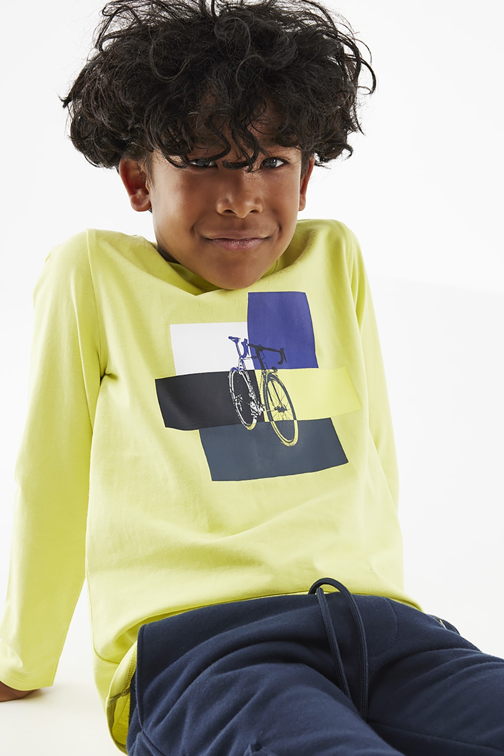 Mexx, Bluza din amestec de bumbac cu imprimeu, galben pal