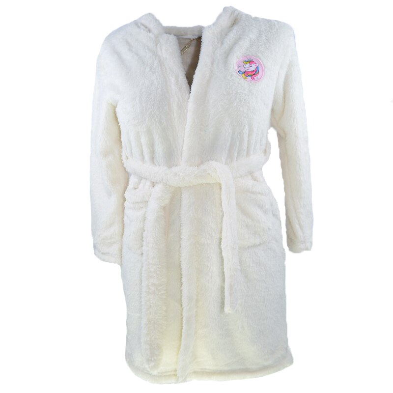 Halat de baie pentru fete Happy House HH317-B-164, Alb 164 cm