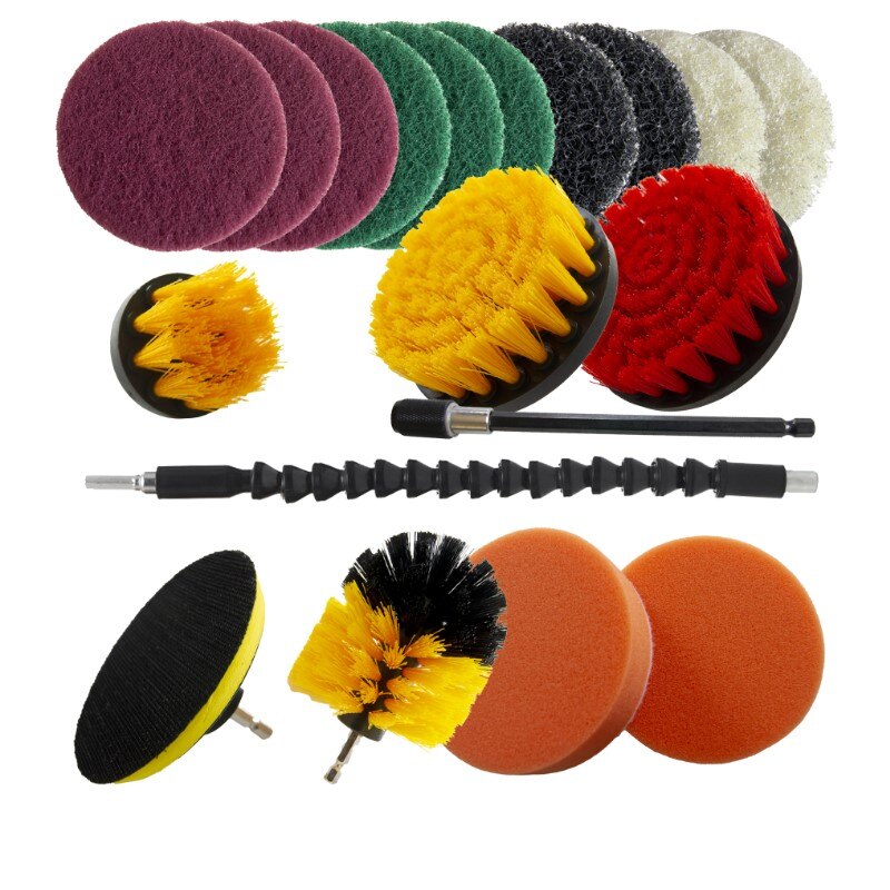 Set de perii curatare Tagred, pentru bormasina 20 elemente, 1/4