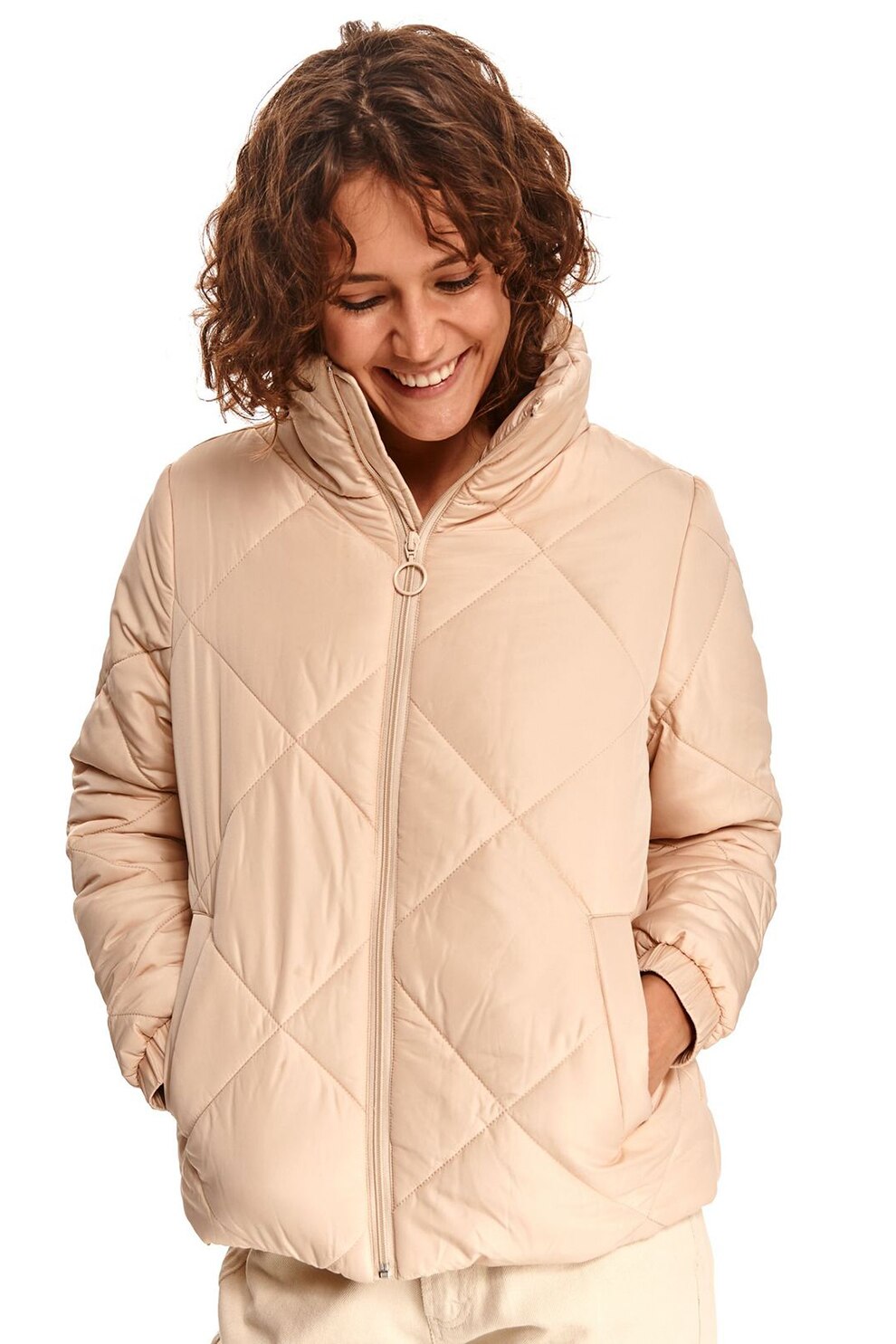 Top Secret, Geaca usoara cu aspect matlasat, Crem, L