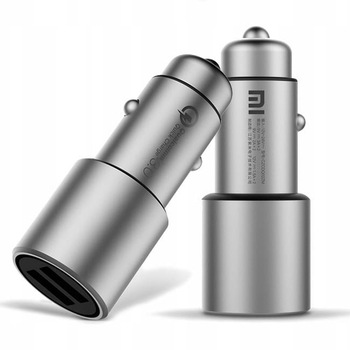 Incarcator auto Xiaomi CC02CZM 36W QC 3.0 2xUSB-A, argintiu Incarcator auto Xiaomi CC02CZM 36W QC 3.0 2xUSB-A, argintiu