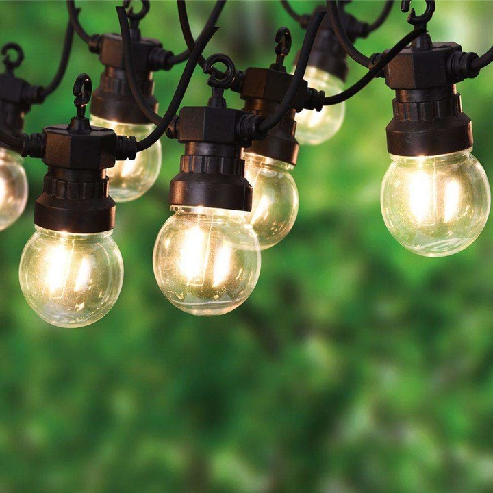 Гирлянд с лампички за градината с кука за закачане Progarden, 10 Led, 7,5 м
