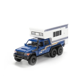 Masinuta metal Toi Toys Camioneta Pickup cu rulota si sunete,16cm,albastru