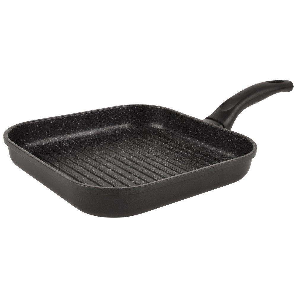 Tigaie gratar Orion, Granit, 26 x 26 cm, Negru