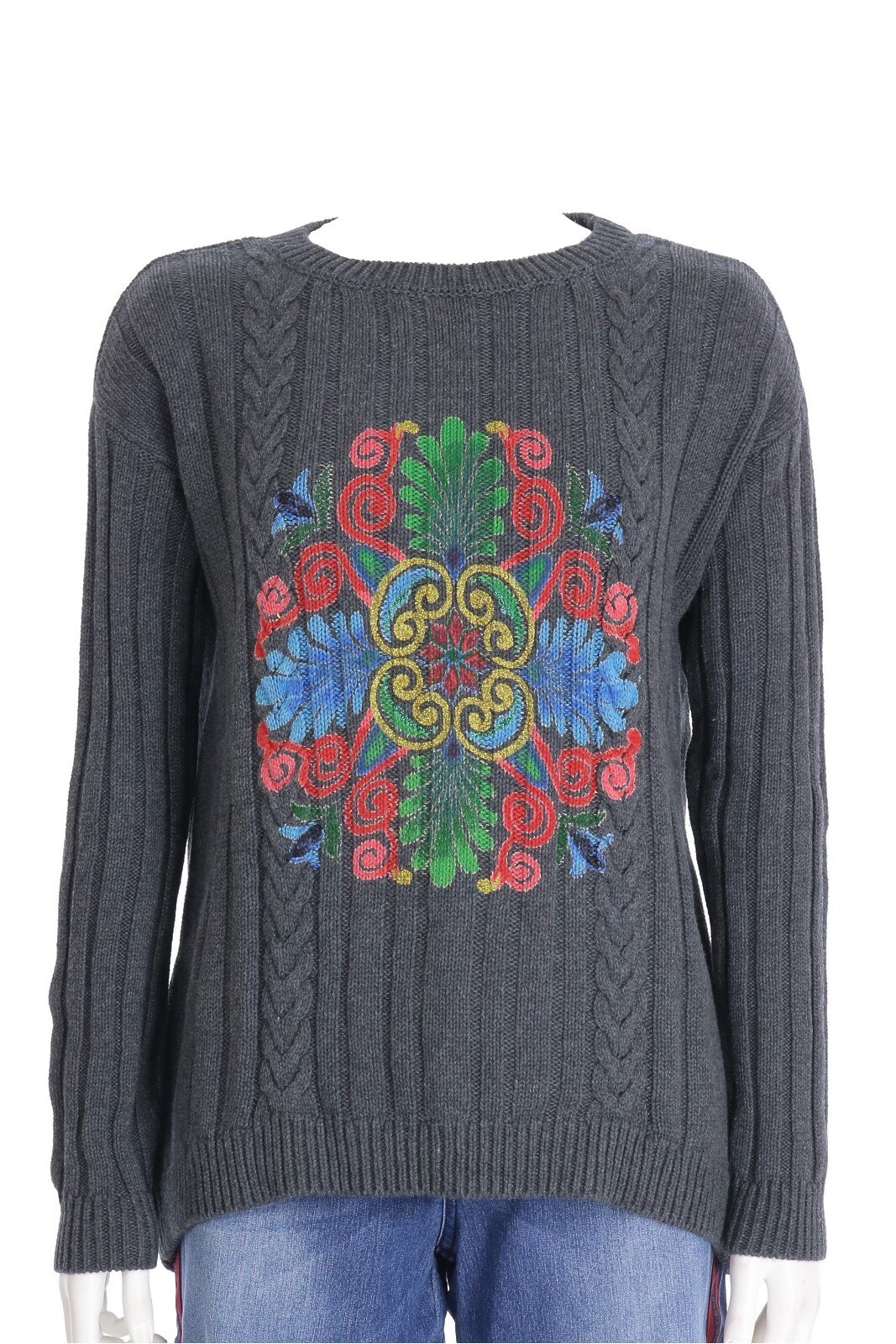 Pulover Pentru Femei, Desigual-Jers Tiana, Gri Inchis, L