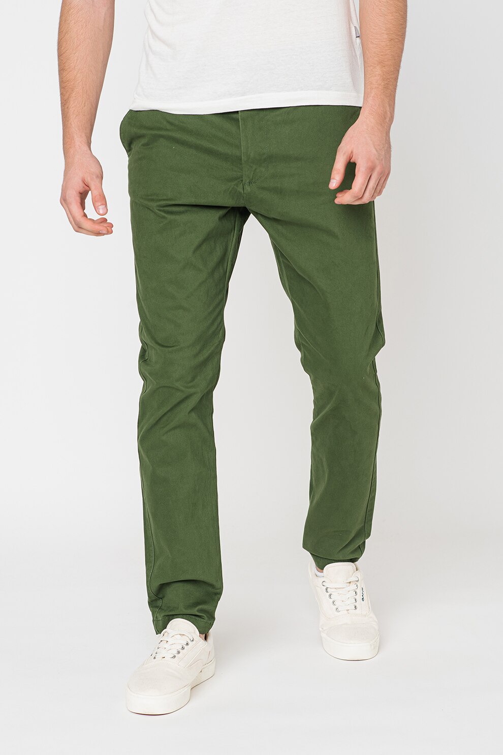 !Solid, Pantaloni chino regular fit Jim, Verde forest
