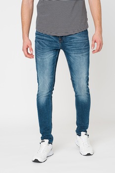 !Solid, Blugi cu aspect decolorat Volmer, Albastru inchis !Solid, Blugi cu aspect decolorat Volmer, Albastru inchis