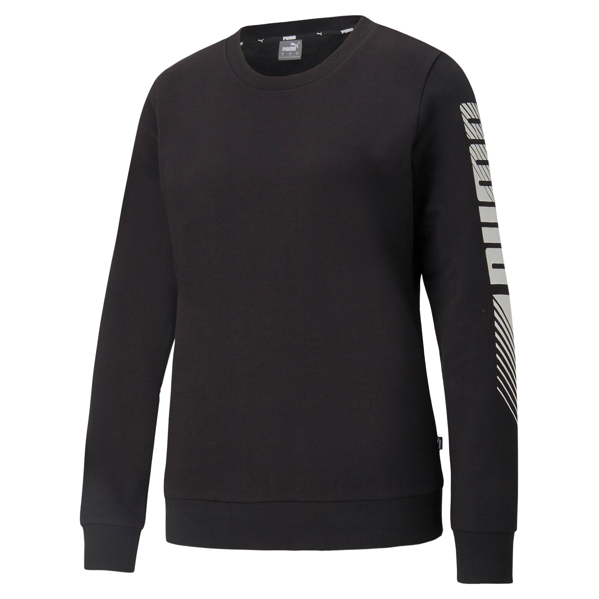 Bluza Puma ESS Elongated Graphic Crew FL, Negru