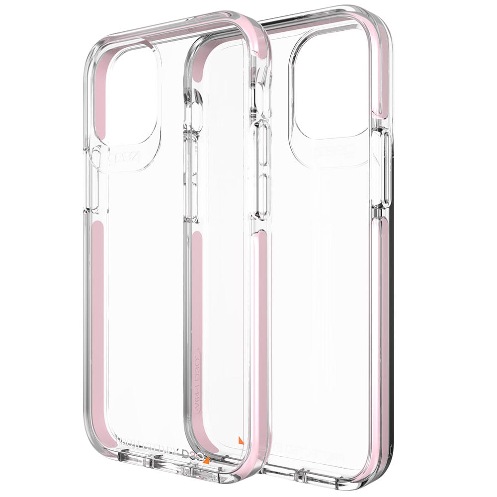 Husa de protectie antibacteriana Gear4 Piccadilly pentru iPhone 12 Mini, Policarbonat, Roz