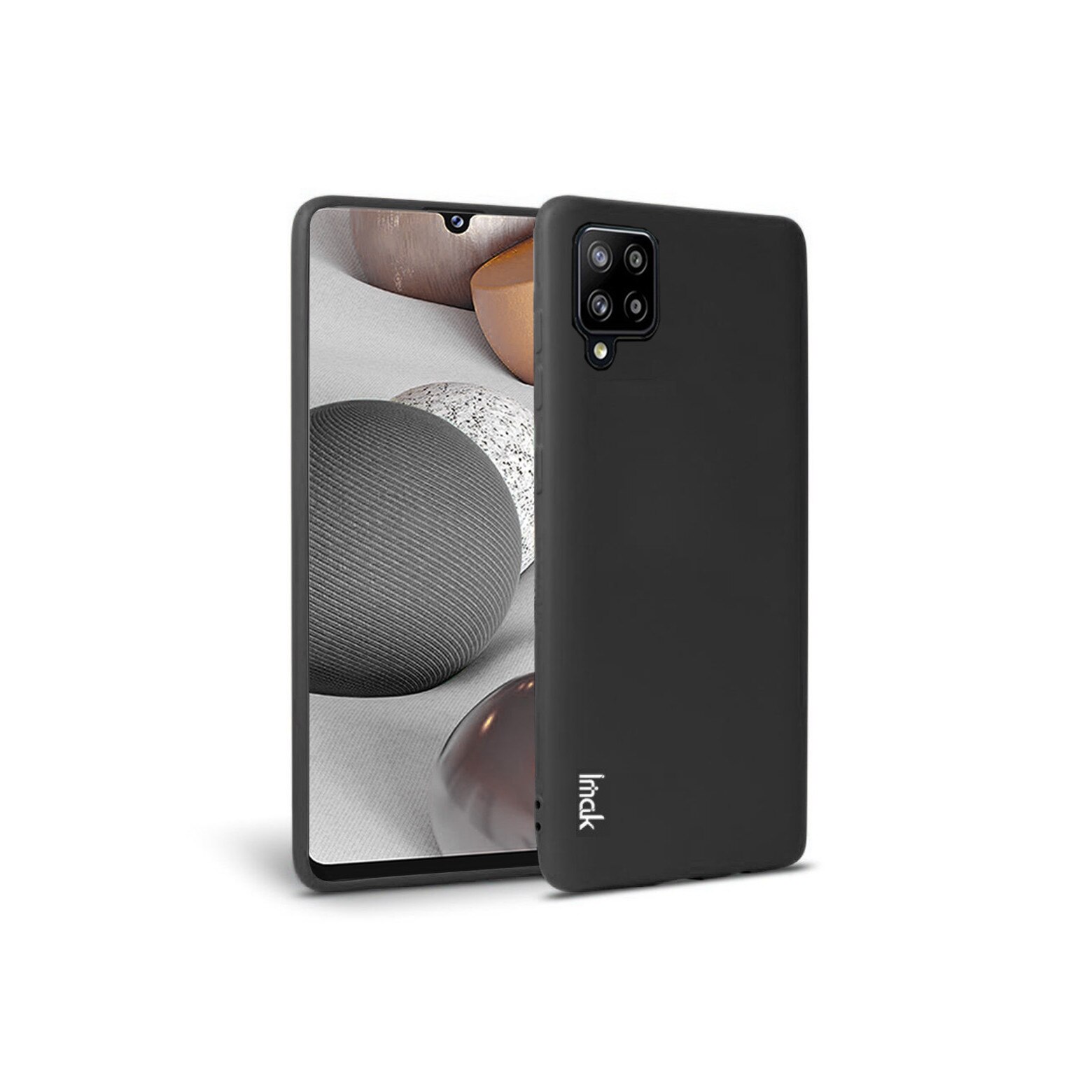 Husa de protectie Galaxy A12 5G, IMAK, Cauciuc, Negru