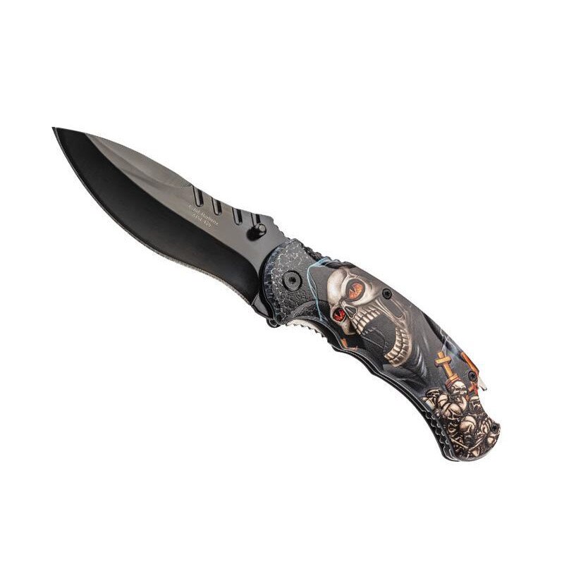 Briceag Herbertz 595012, Otel inoxidabil, Model craniu, 12 cm, Negru