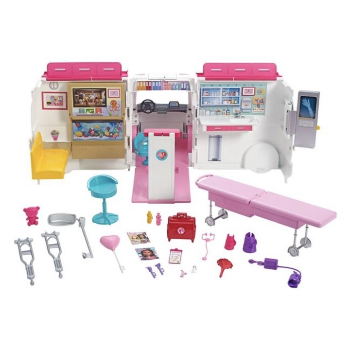 Set accesorii si ambulanta mobila BARBIE
