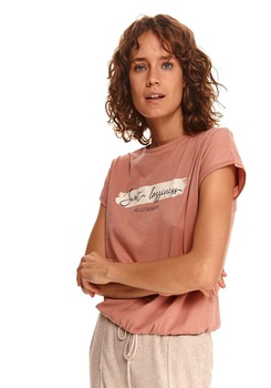 Bluza dama cu maneci scurte, TOP SECRET, SBK2755, Roz deschis Bluza dama cu maneci scurte, TOP SECRET, SBK2755, Roz deschis