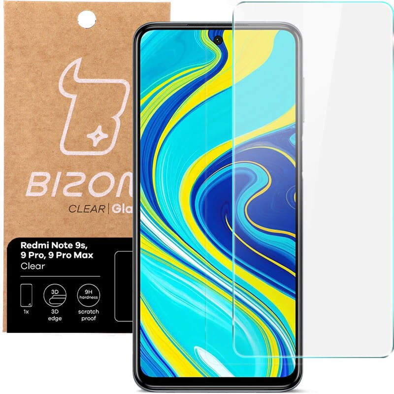 Folie de sticla securizata Bizon Glass Clear, Redmi Note 9S / 9 Pro / 9 Pro Max