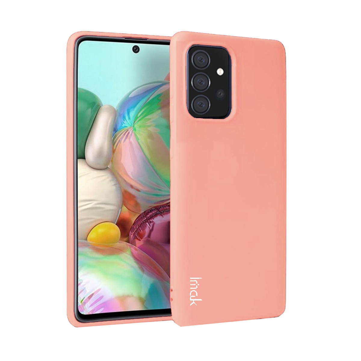 Husa de protectie Galaxy A72 5G, IMAK, Cauciuc, Roz