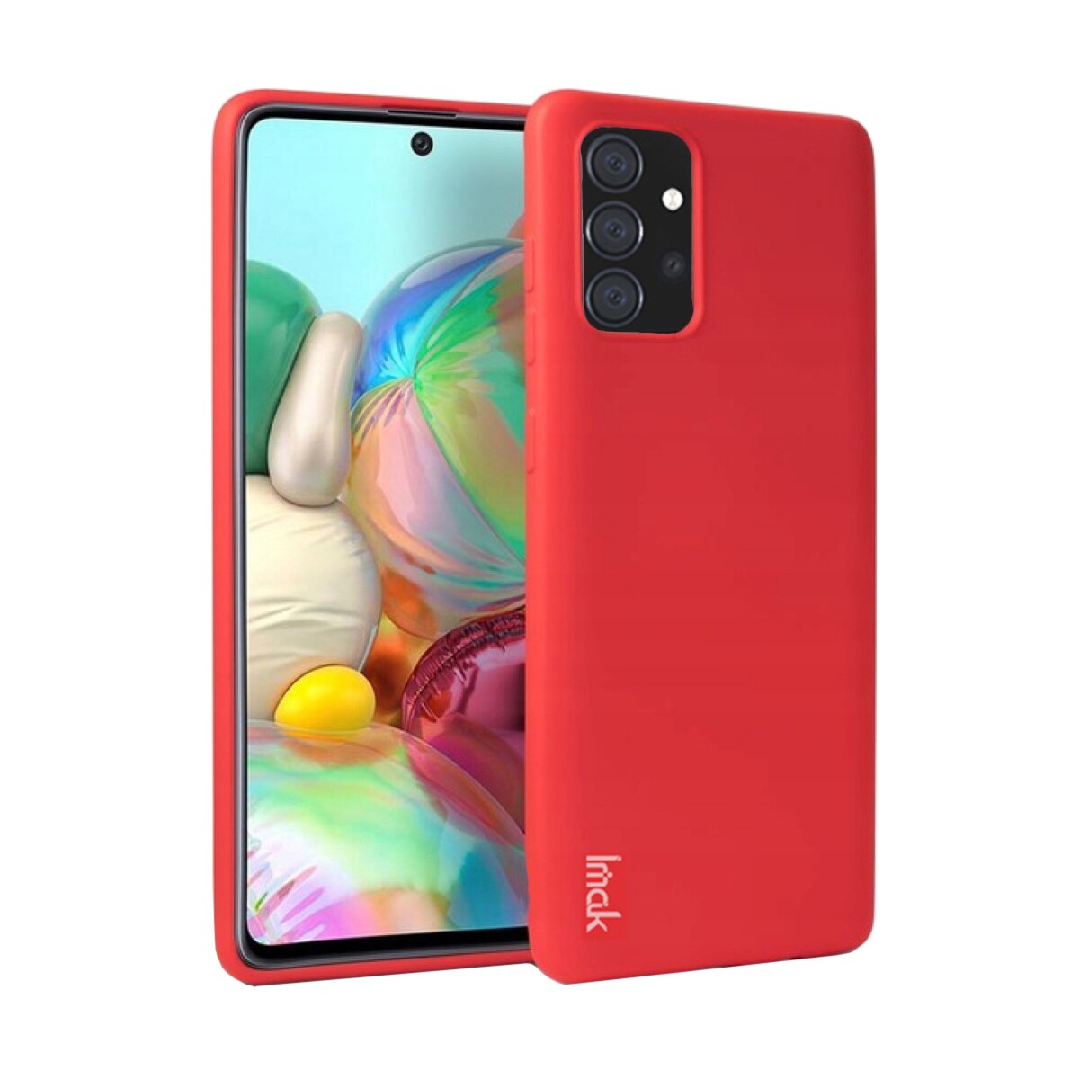 Husa de protectie Galaxy A72 5G, IMAK, Cauciuc, Rosu