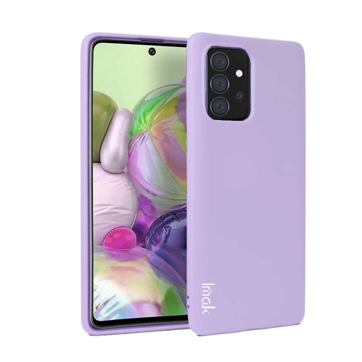 Husa de protectie Galaxy A72 5G, IMAK, Cauciuc, Mov