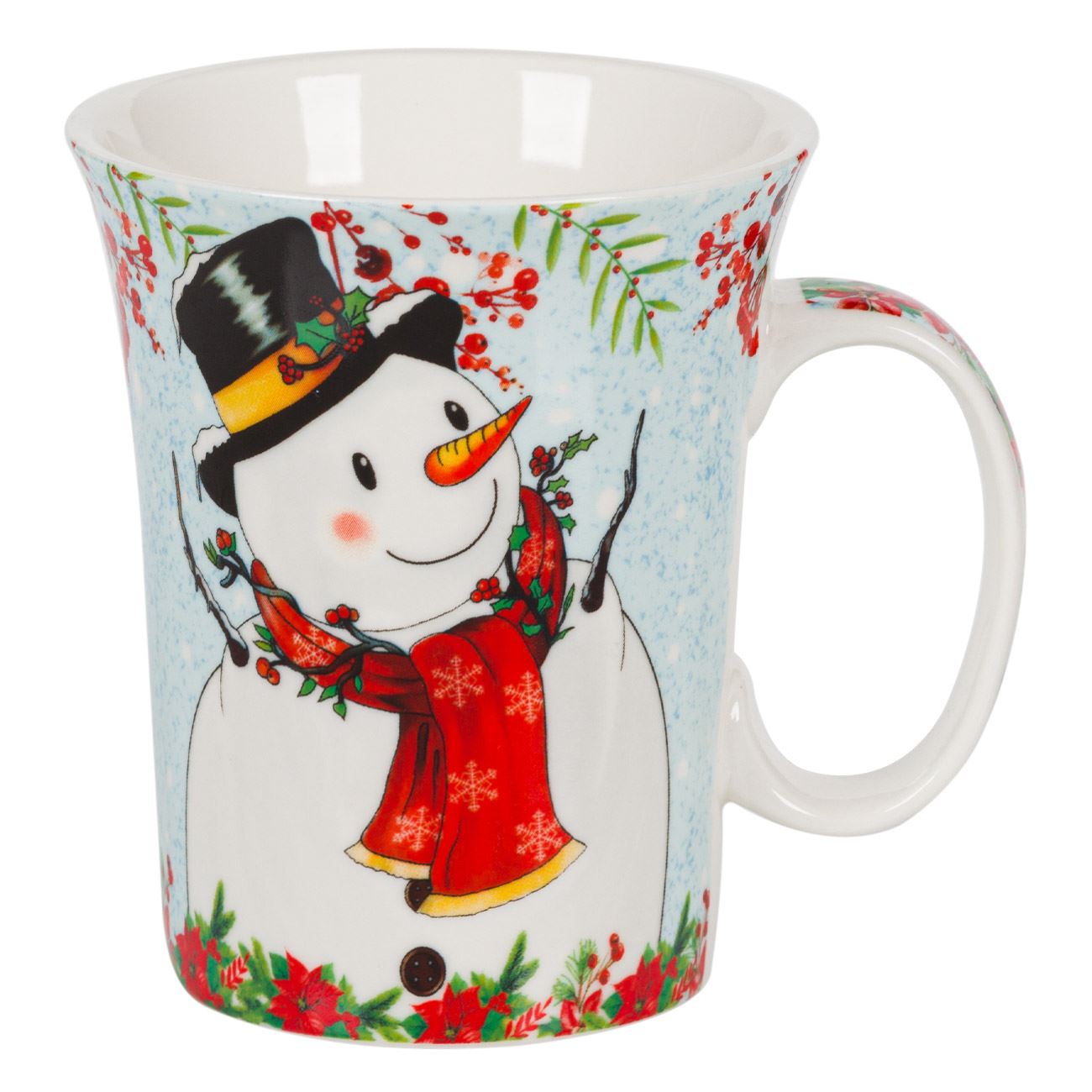 Cana de Ceramica, New Line, model de Craciun cu Om de Zapada, 310 ml, Multicolor