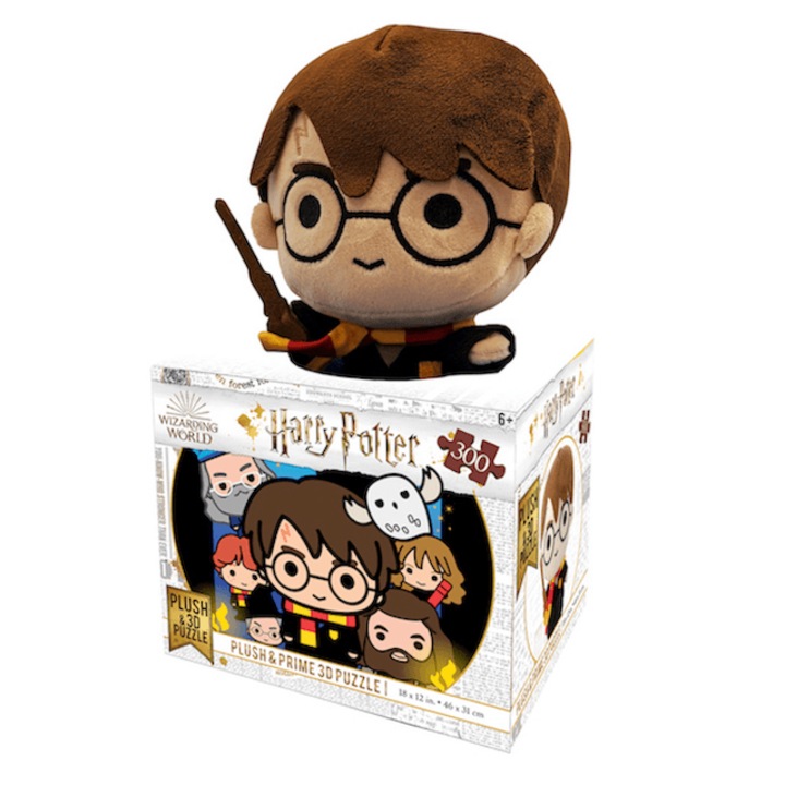 Пъзел Prime 3D Harry Potter, 3D, С плюшена играчка, 300 части