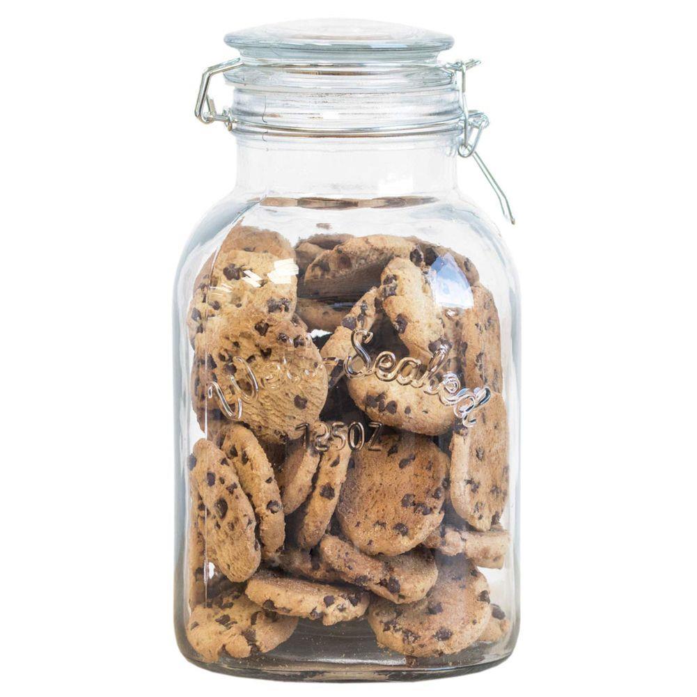 Borcan cu capac, Excellent Houseware, Sticla, Transparent, 3.7 L