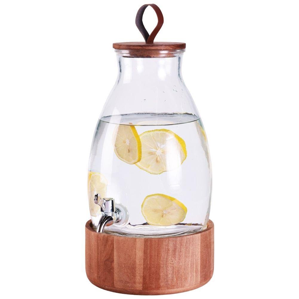 Borcan cu capac, Excellent Houseware, Sticla, Transparent, 5.5 L