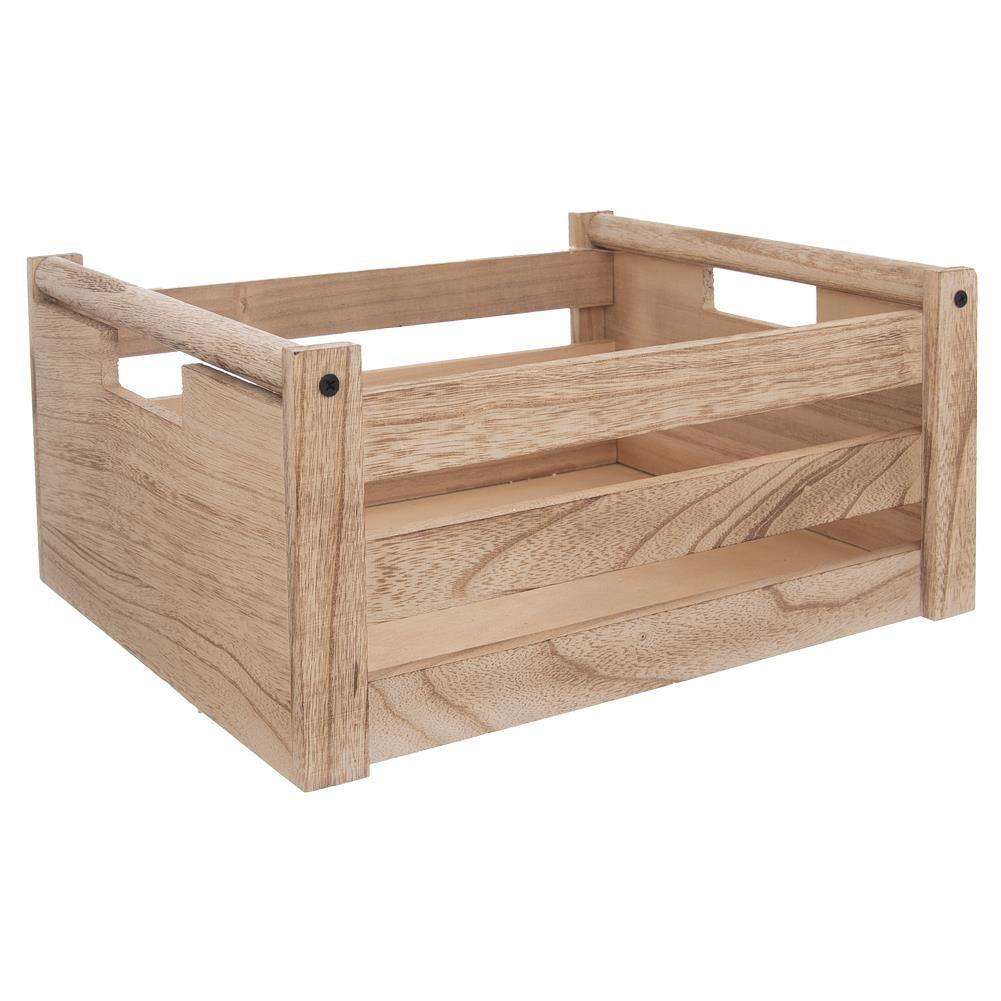 Cutie depozitare, Orion, Lemn, Manere, 36x26x16 cm, Maro